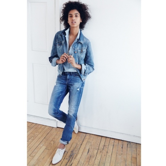 Madewell Denim - Madewell Slim Boyjean Distressed